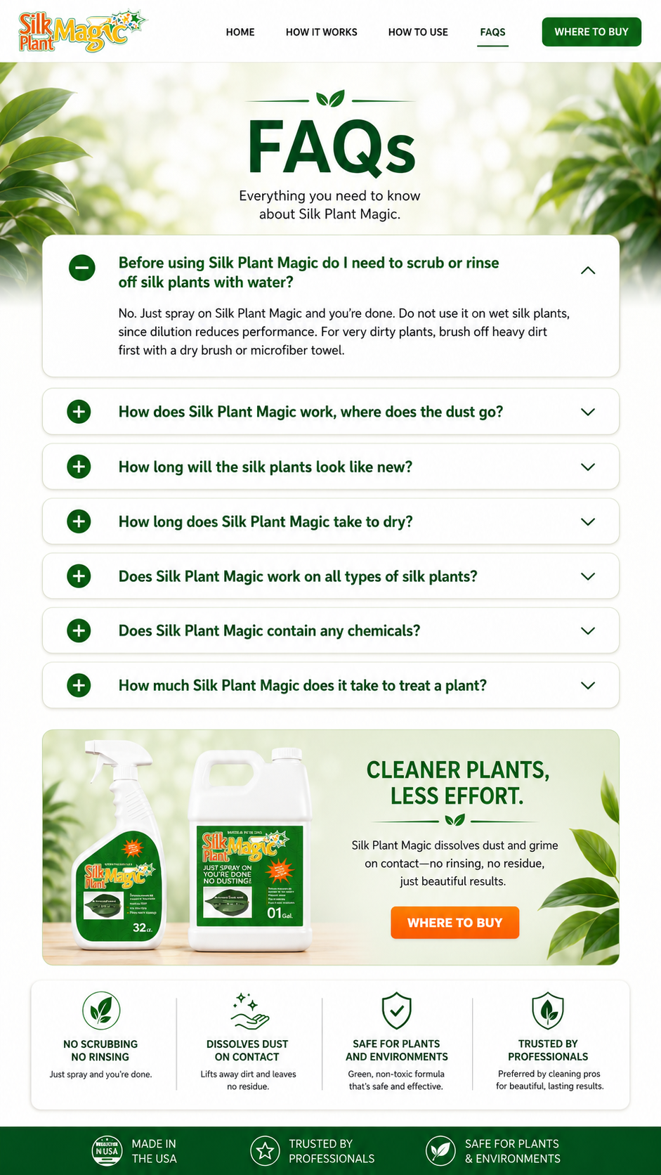 Silk Plant Magic FAQs