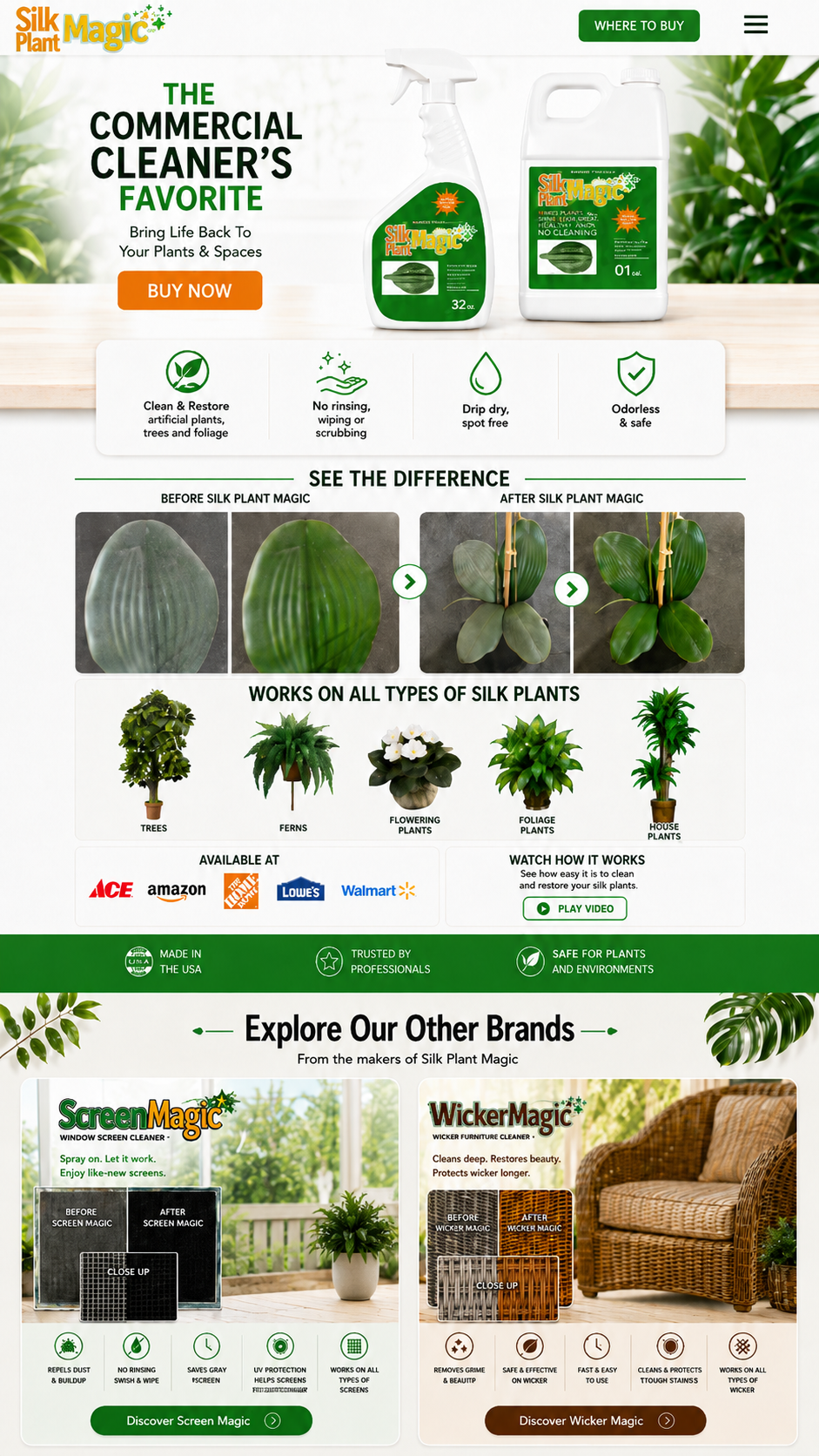 Silk Plant Magic | Commercial Silk Plant Cleaner